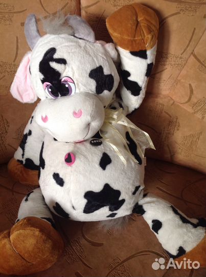 Веселая и плюшевая корова 70см(зайка)