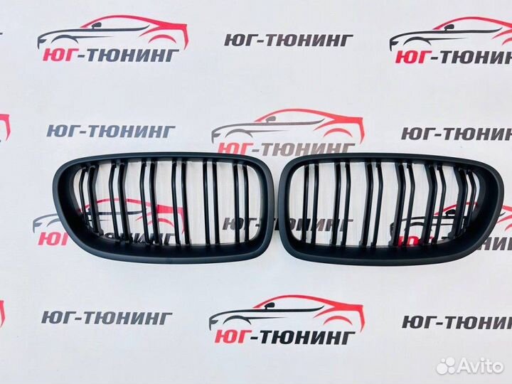 Решетка на BMW 5 F10 в стиле M черная матовая