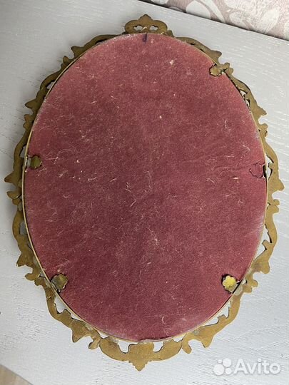 Картина живопись по меди, бронзовая рамка