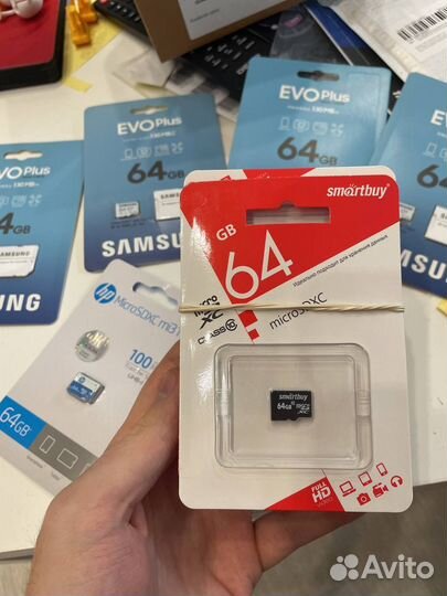 Карта памяти MicroSD 64gb SmartBuy