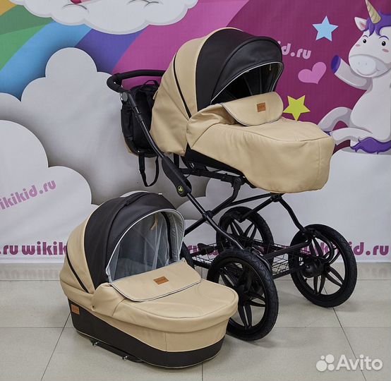 Коляска модульная 2 в 1 Cobabe экокожа