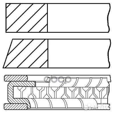 08-436900-00 кольца поршневые (1) d76.5 STD Sk