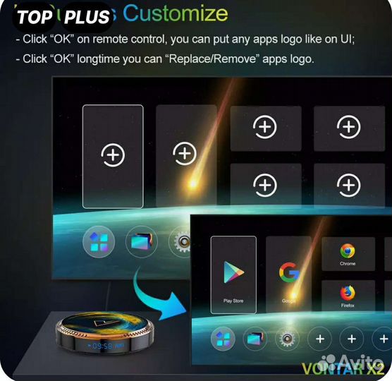 Android BOX TV Приставка vontar X2 2-16,4-32,4-64