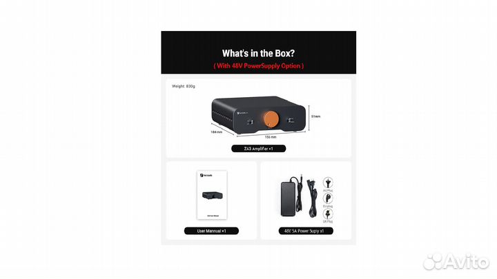 Усилитель мощности Fosi Audio ZA3