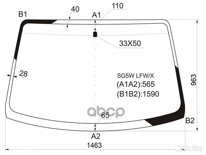 Стекло лобовое mazda bongo friendee 95-05 SG5W