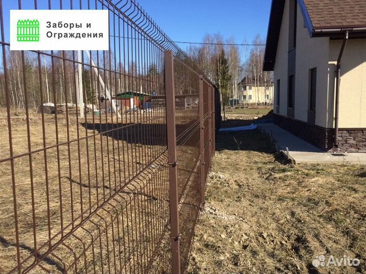 3D забор/ 3D ограждения (Панель 1030х2530 ф3 Zn)