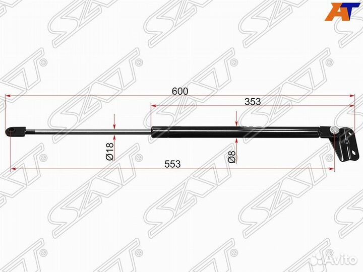 Амортизатор задней двери honda CR-V RD5 01-06 ST-7