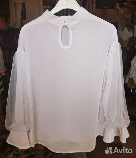 Блузка школьная белая 146