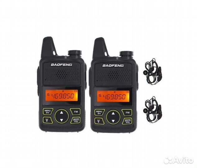 Комплект раций Baofeng BF-T1 mini с гарнитурами