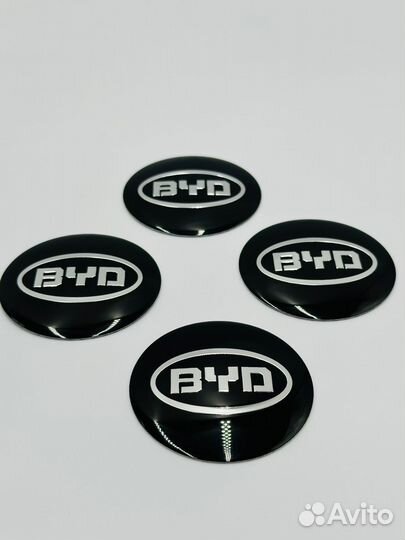 Наклейки на колесные диски BYD Алюминий 65мм
