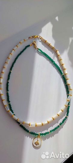 Колье чокер из перламутра