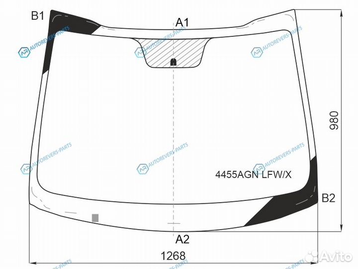 4455AGN lfwx Стекло лобовое KIA picanto 17