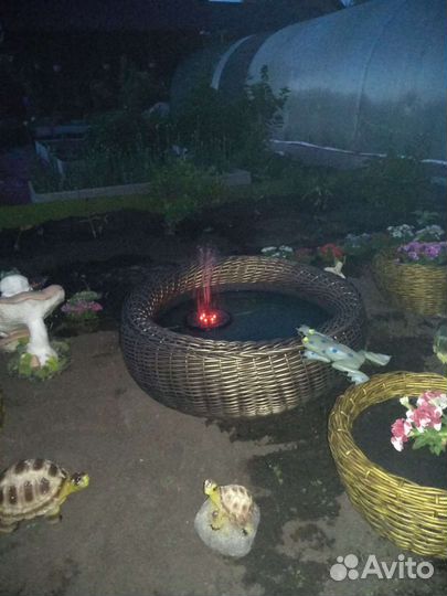 Пруд садовый из ротанга