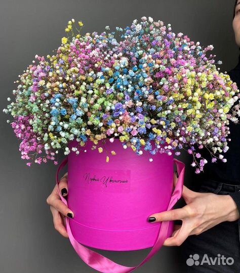 Гипсофила в коробке Букет цветов Доставка