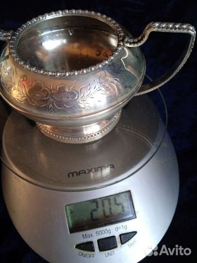 Сахарница конец 19 века серебрение