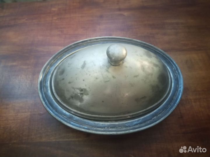 Блюдо сервировочное мельхиор посеребрение