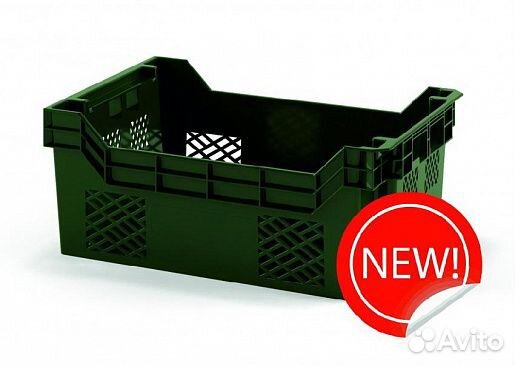 Ящик овощной вкладываемый 600х400х245 мм зелёный