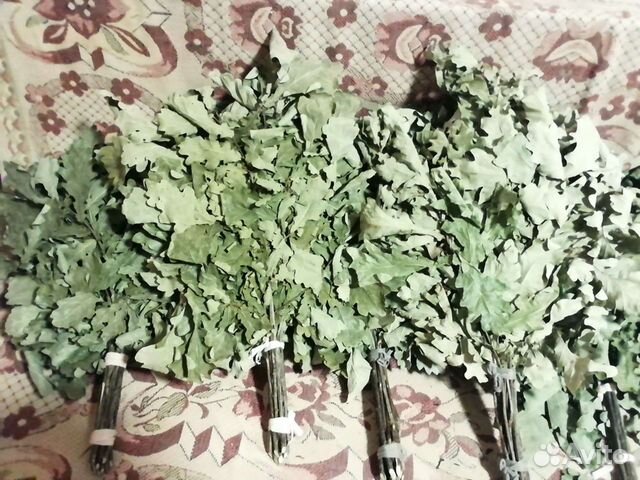 Веники дубовые берёзовые для бани