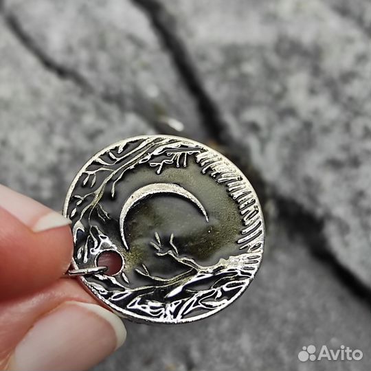 Серьги Луна в лесу