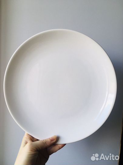 Тарелки IKEA 27 см белые 2 штуки