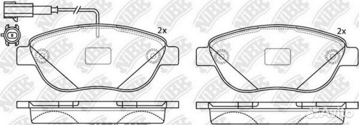 Nibk PN0187W Колодки пер. citroen C3 I 1.6 16V 200