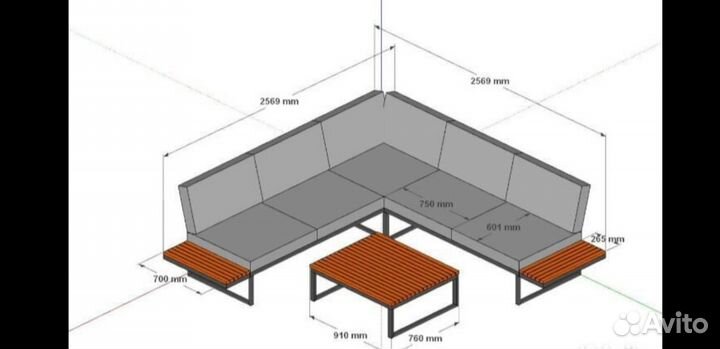 Диван для террасы