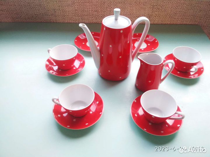 Сервиз кофейный ГДР kahla/konitz 60-е гг фарфор