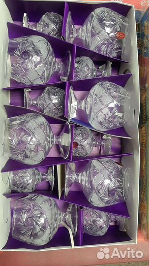 Набор фужеров,двойка,хрусталь Россия