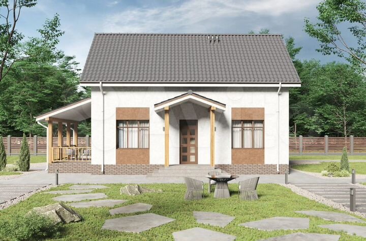 Коттедж 152 м² на участке 15 сот.