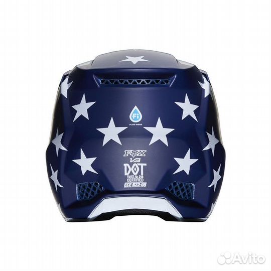 Шлем Fox V3 Prey Helmet Красно-синий