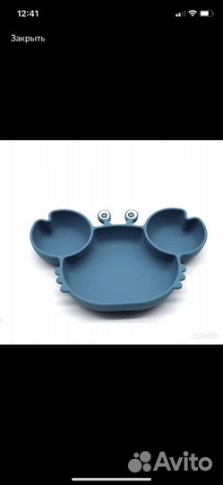 Детская тарелка на присоске