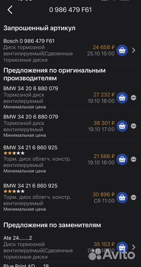 Тормозные диски задние bosch 0986479F61
