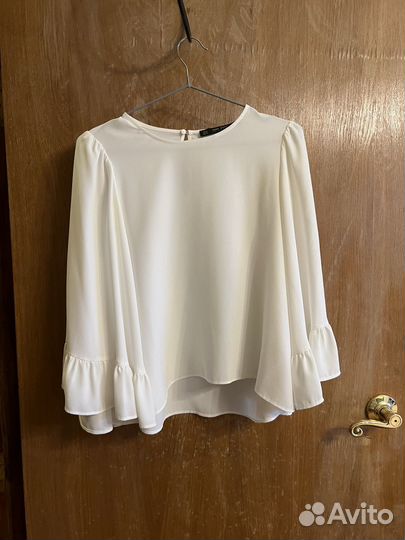 Блузка белая zara xs