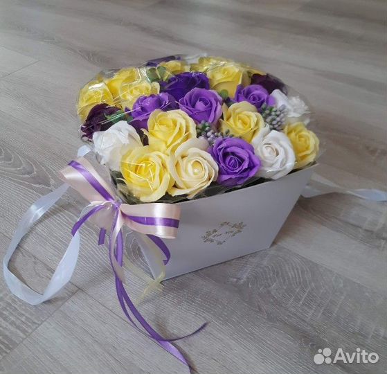 Подарок букет из мыла