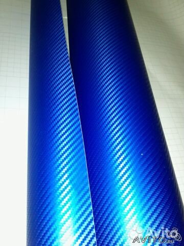 Виниловая пленка Carbon 3D Blue Plenka68