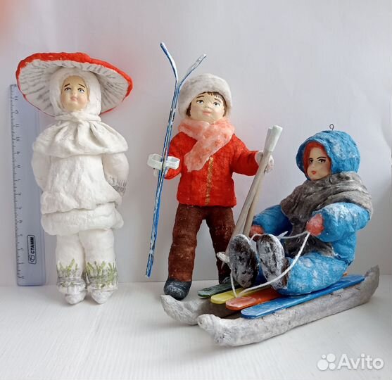 Ватные ëлочные игрушки