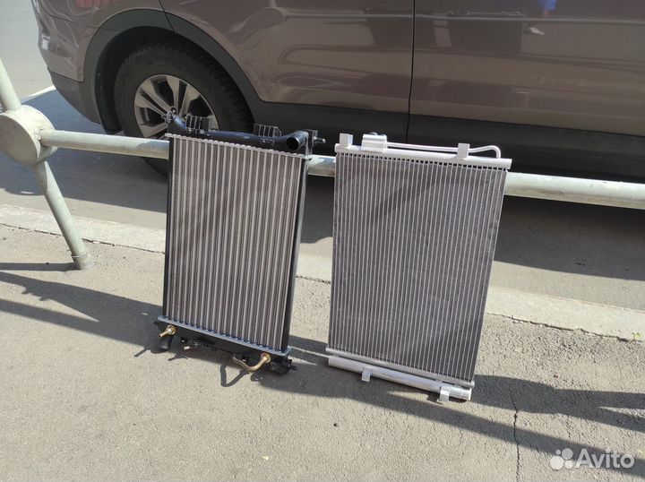 Радиатор основной и кондиционера Lacetti