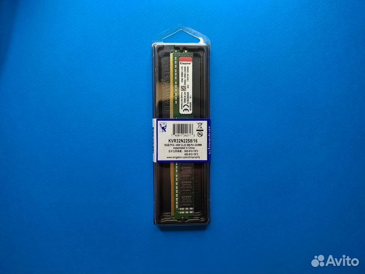 Kingston RAM DDR4 16GB 3200Mhz dimm. озу