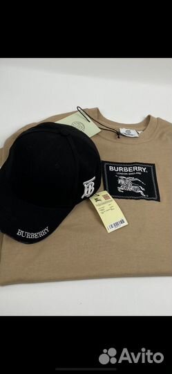 Футболка люкс Burberry и бейсболка