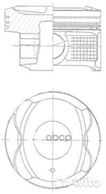 Поршень двс citroen C1 / peugeot 107, 108 / TOY