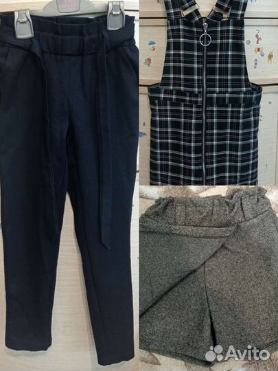 Брюки(проданы), сарафан, юбка-шорты, р-р 134-140