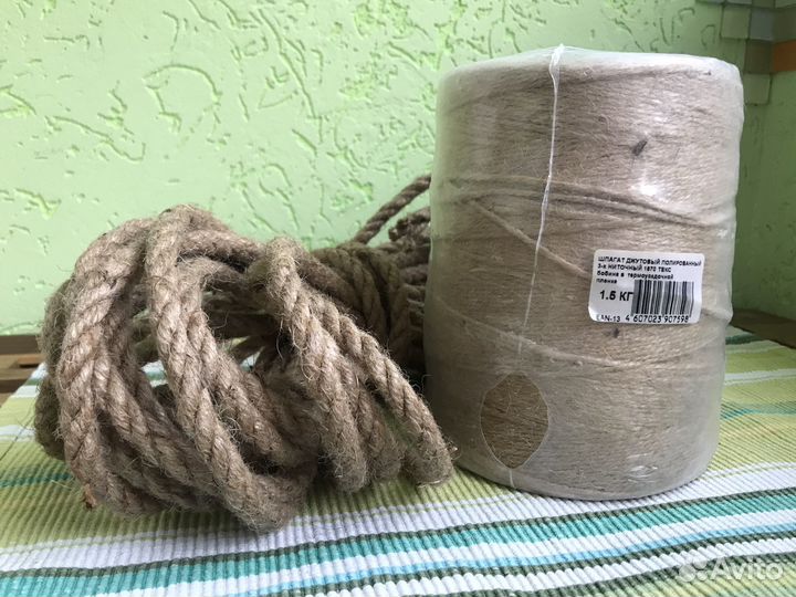 Эко-ковер из натурального джута и каната