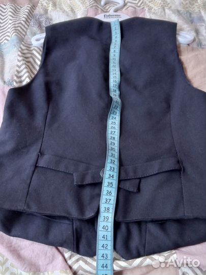 Жилетка школьная синяя для мальчика р.128