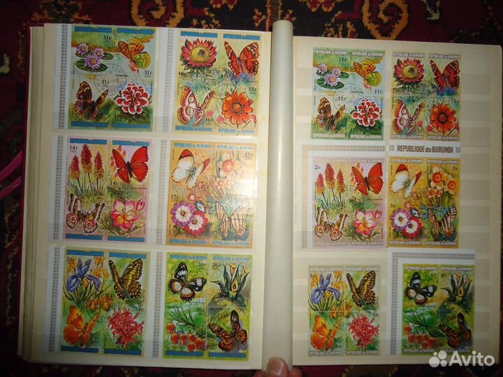 Марки фауна альбом марки Бурундии и Гвинеи