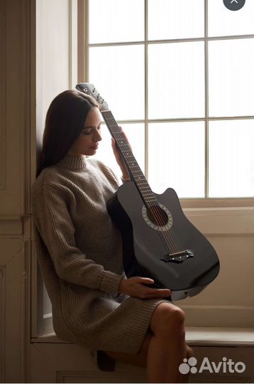 Акустическая Гитара Новая с комплектом про