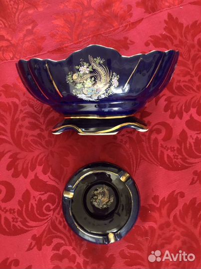 Сервиз чайный, кобальт с позолотой, 17 предметов