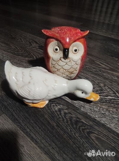 Сова керамическая фигурка