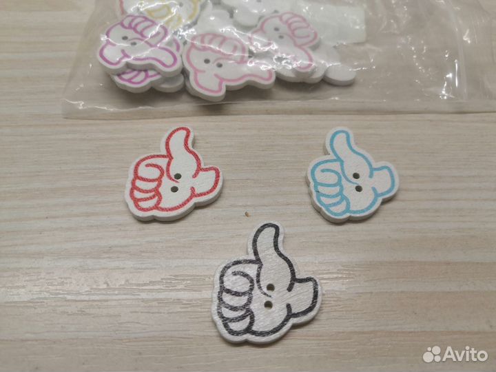 Пуговицы деревянные (детские)