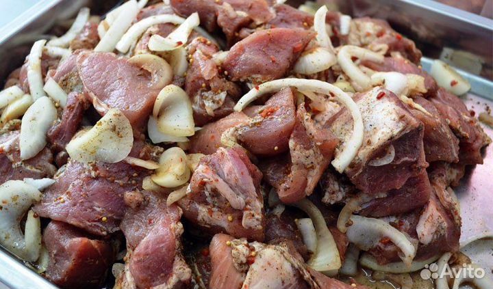 Шашлык маринованный из свинины