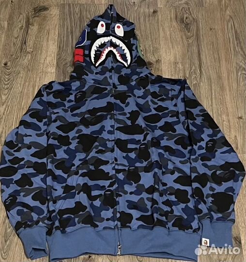 Зип худи bape shark